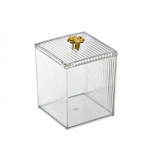 Органайзер для косметики, ватных дисков и палочек / 8,5 x 8,5 x 10 см
