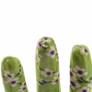 Перчатки садовые из полиэстера с нитрильным обливом, MIX цветов, M Palisad