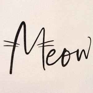 Сумка текстильная Meow, 35x0.5x40, отдел без молнии, без подклада, бежевый