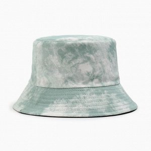 Панама женская MINAKU Tie-dye, белая/зелёная, размер 56-58
