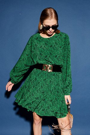 Платье Lokka 1080 зеленый/принт турецкие огурцы