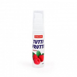 Лаборатория ''Биоритм'' Гель-смазка TUTTI-FRUTTI OraLove Малина, на водной основе, съедобная, 30 мл