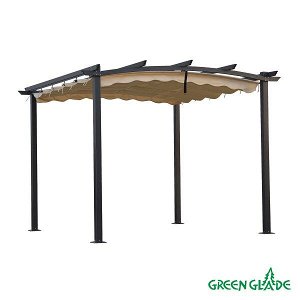 Тент садовый с крышей-шторкой Green Glade 1152 3х3м полиэстер