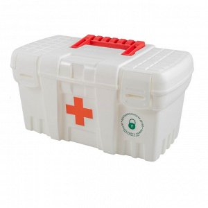 Аптечка - контейнер, пластик, белый, KEEPLEX Family doctor, 14 х 26,5 х 15,5 см