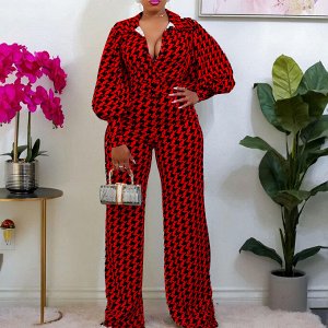 Женский комбинезон с принтом PLUS SIZE