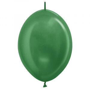 S Шар линколун 12"/30 см, металлик, зеленый/Green