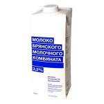 Молоко питьевое ультрапастеризованное м.д.ж. 3,2% 1л Брянск.