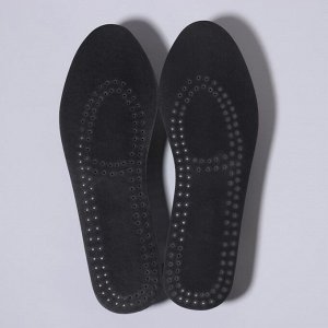Стельки для обуви, универсальные, дышащие, 36-46 р-р, 28 см, пара, чёрный