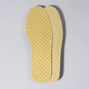 Стельки для обуви, универсальные, 27-46 р-р, пара, цвет жёлтый