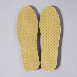 Стельки для обуви, универсальные, 27-46 р-р, пара, цвет жёлтый