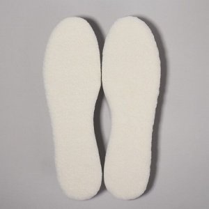 Стельки для обуви, утеплённые, универсальные, трёхслойные, 36-46 р-р, 21,3-28,7 см, пара, цвет белый