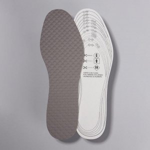 ONLITOP Стельки для обуви, универсальные, С МАССАЖНЫМ ЭФФЕКТОМ, 32-45 р-р, цвет серый (1 пара)