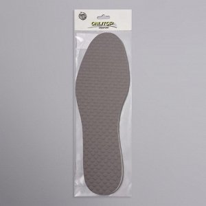 Стельки для обуви, универсальные, с массажным эффектом, 36-46 р-р, 28 см, пара, цвет серый