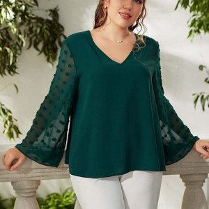 Женская блуза, цвет темно-зеленый