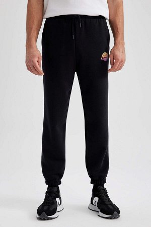 Defacto Fit NBA Los Angeles Lakers Oversize-брюки с эластичной резинкой до щиколотки