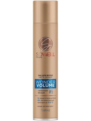 SoWell, Лак для волос Wonder Volume, Мега объем от корней Термозащита, Сверхсильная фиксация, 300 мл, СоВелл