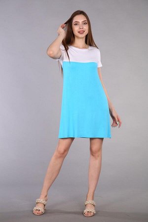 Фаянс - платье голубой