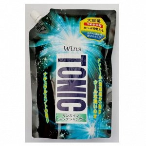 Охлаждающий шампунь 2 в 1 с кондиционером-тоником "Wins rinse in tonic shampoо" 900 г, мягкая упаковка с крышкой / 10