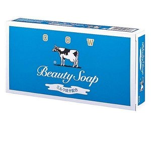 COW Молочное освежающее мыло с прохладным ароматом жасмина «Beauty Soap» синяя упаковка (кусок 85 г ? 3 шт.) / 48