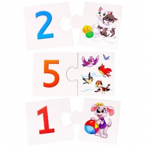 Ассоциации малышам «Учимся считать», 16 карточек