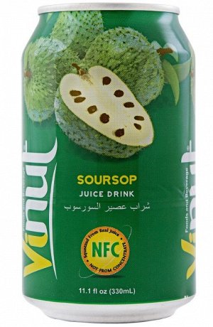 Напиток фруктовый негазированный АНОНА 330мл Вьетнам (Vinut SOURSOP juce drink)