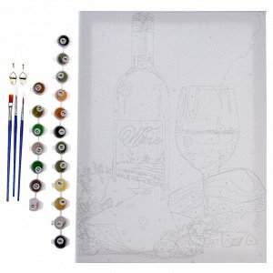 Картина по номерам на холсте с подрамником «Белое вино», 30х40 см