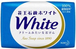 Натуральное увлажняющее туалетное мыло "White" со скваланом (нежный аромат цветочного мыла) 85 г х 3 шт, Япония