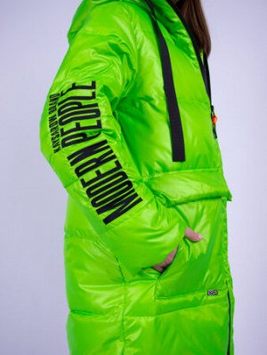 12П34 (зеленый) Пальто для девочек ВЕСНА