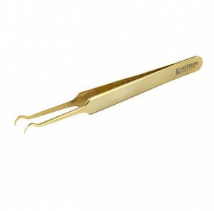 Пинцет для наращивания ресниц PT-6523-GD Metzger
