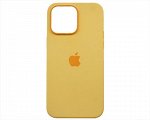 Чехол iPhone 14 Pro Max Silicone Case MagSafe hi-copy, с яблоком, желтый