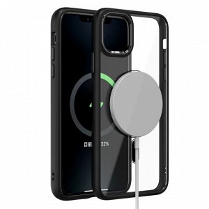 Чехол iPhone 13 Acrylic MagSafe, с магнитом, черный