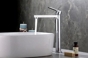 LM1509C "plus GRACE" Смеситель для умывальника высокий, монолитный, хром