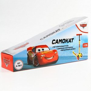Самокат детский складной Тачки, колёса PU 120/80 мм, ABEC 7, желтый