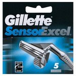 Gillette сменные кассеты Sensor Excel, 5шт