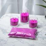 Воск для насыпных свечей в гранулах (гранулированные) пакет 0,5 кг, без вазы. Розовый воск (барби)