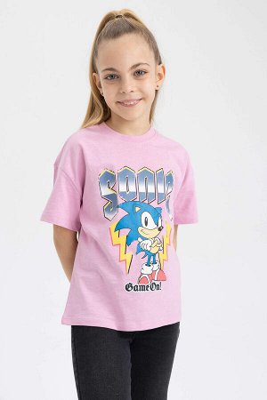 Футболка Sonic the Hedgehog Relax Fit с коротким рукавом для девочек