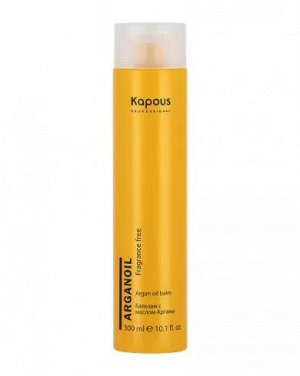 Бальзам для волос, 300мл Kapous Fragrance free Arganoil увлажняющий с маслом арганы