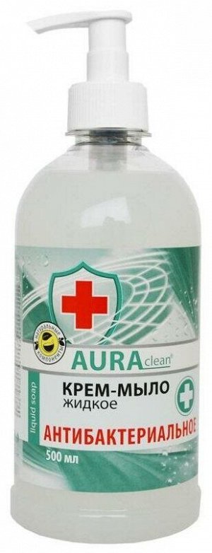 Жидкое крем-мыло NEW АУРА  Антибактериальное (дозатор)   500мл (РК)