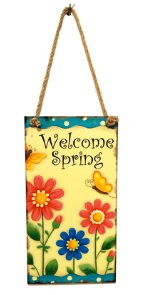 Декоративная табличка "Welcome Spring" Модель: НА ФОТО