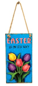 Декоративная табличка "Easter is on it's way" Модель: НА ФОТО