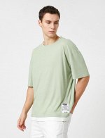 Футболка Oversize с круглым вырезом и короткими рукавами с принтом