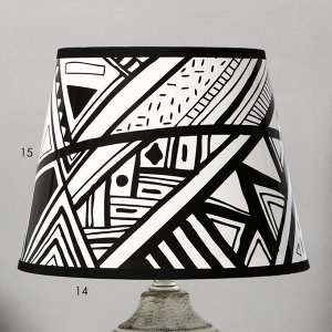 Настольная лампа "Гетте" Е14 15Вт бело-черный 34х20х20см RISALUX