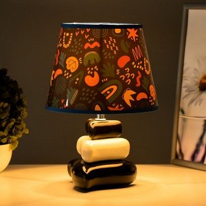 Настольная лампа с абажуром RISALUX «Абстракция в темноте», Е14, 15 Вт, 20x20x28 см