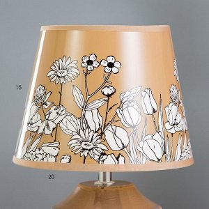 Настольная лампа "Цветы" Е14 15Вт серый МИКС 20х20х32 см RISALUX