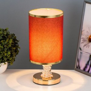 Настольная лампа "Мелисса" Е27 40Вт золото-бордовый 14х14х29,5 см RISALUX