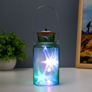 Фигурка светящаяся RISALUX «Анде», LED-ночник, от батареек, зелёный, 8x8x16.5 см