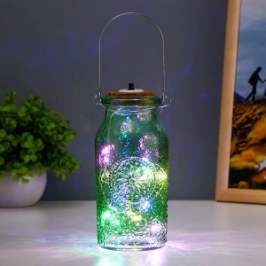 Фигурка светящаяся RISALUX «Деллос», LED-ночник, от батареек, зелёный, 7x7x17.5 см