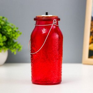 Фигурка светящаяся RISALUX «Деллос», LED-ночник, от батареек, красный, 7x7x17.5 см