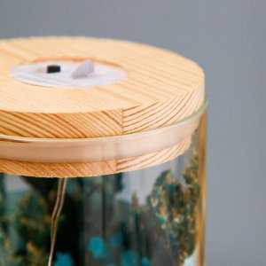 Фигурка светящаяся колба RISALUX «Букет с желтым цветком», LED-ночник, от батареек LR=1130 8x8x23 см