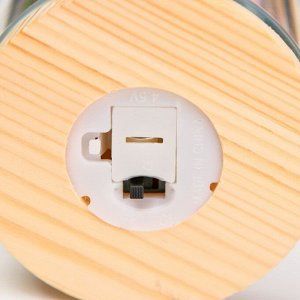 Фигурка светящаяся колба RISALUX «Букет с желтым цветком», LED-ночник, от батареек LR=1130 8x8x23 см